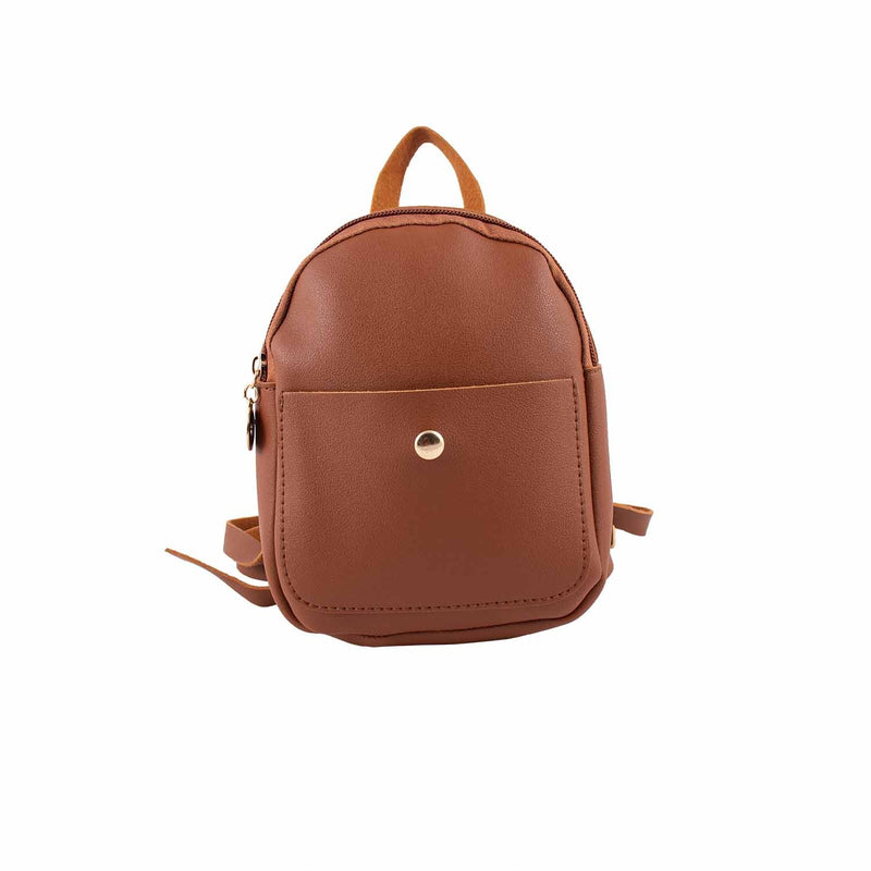 7" Mini Faux Leather Wholesale Backpack in 5 Assorted Colors - Bulk Case of 24