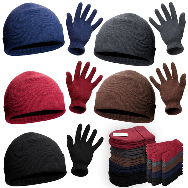 Wholesale Winter Beanie & Glove Bundle | 24 Pairs Each 