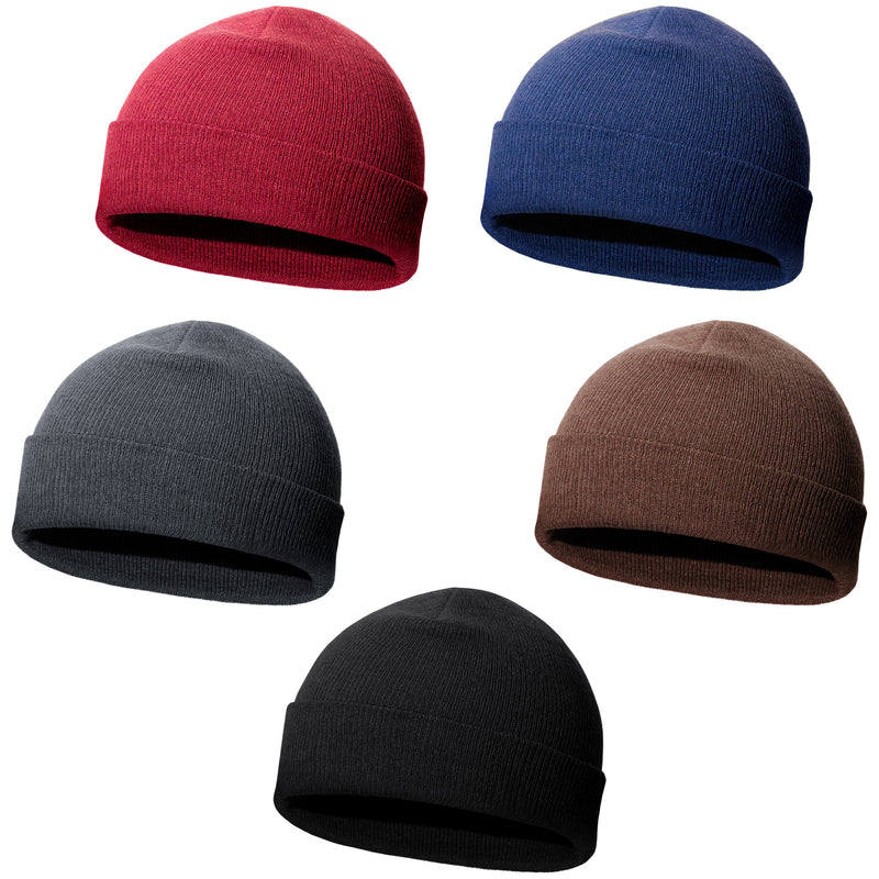 Unisex Winter Wholesale Beanie in 5 Assorted Colors - Bulk Case of 48