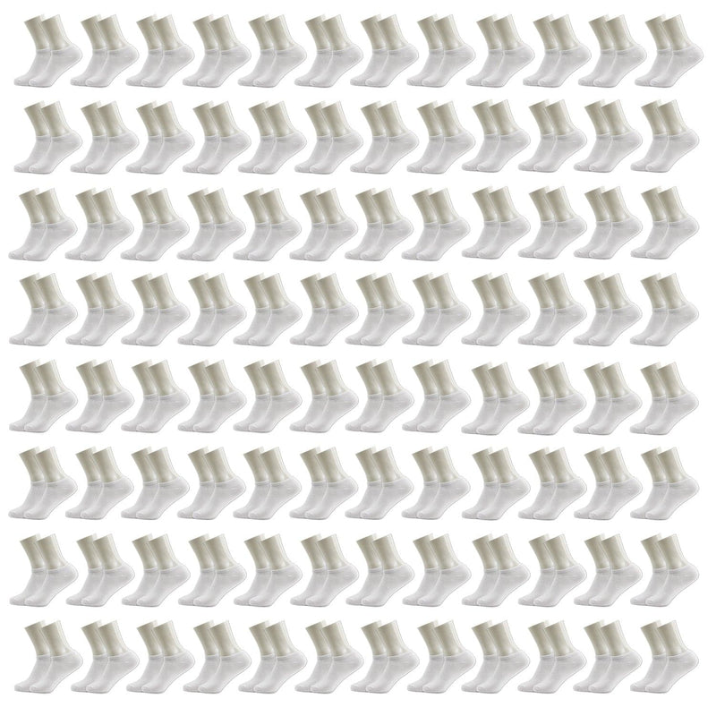 Women's No Show Wholesale Sock, Size 9-11 in White- Bulk Case of 96 Pairs