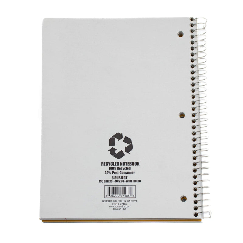 135 Count Wide Rule Notebook - Bulk School Supplies Wholesale Case of 12 Notebooks