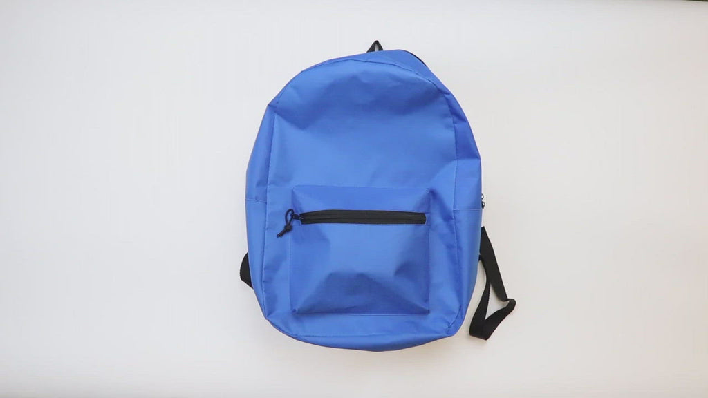 Back to School Black Unisex Backpacks Wholesale