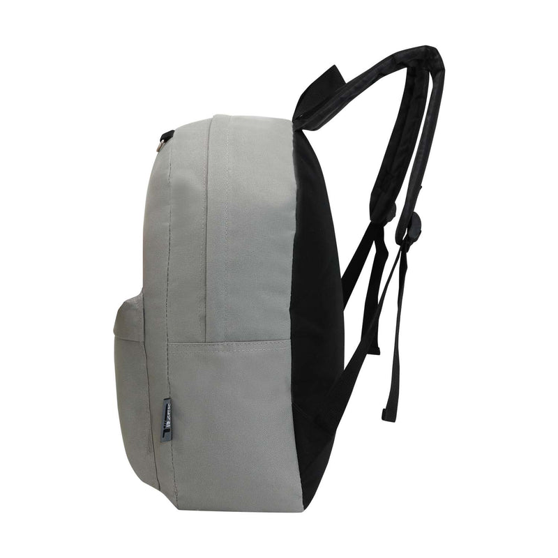 17" Bulk Classic Grey Backpack - Wholesale Case of 24 Bookbags