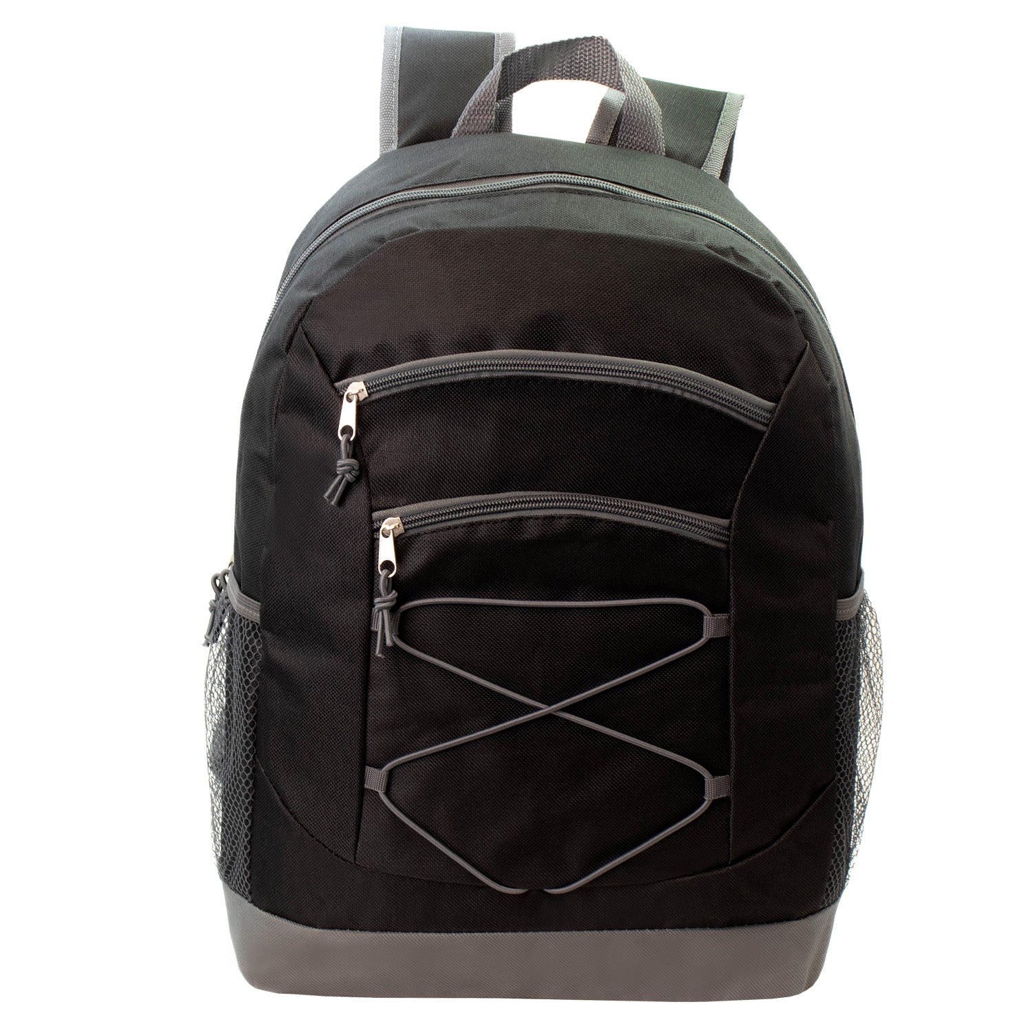 17" Bungee Wholesale Backpack in Assorted Colors - Bulk Case of 24