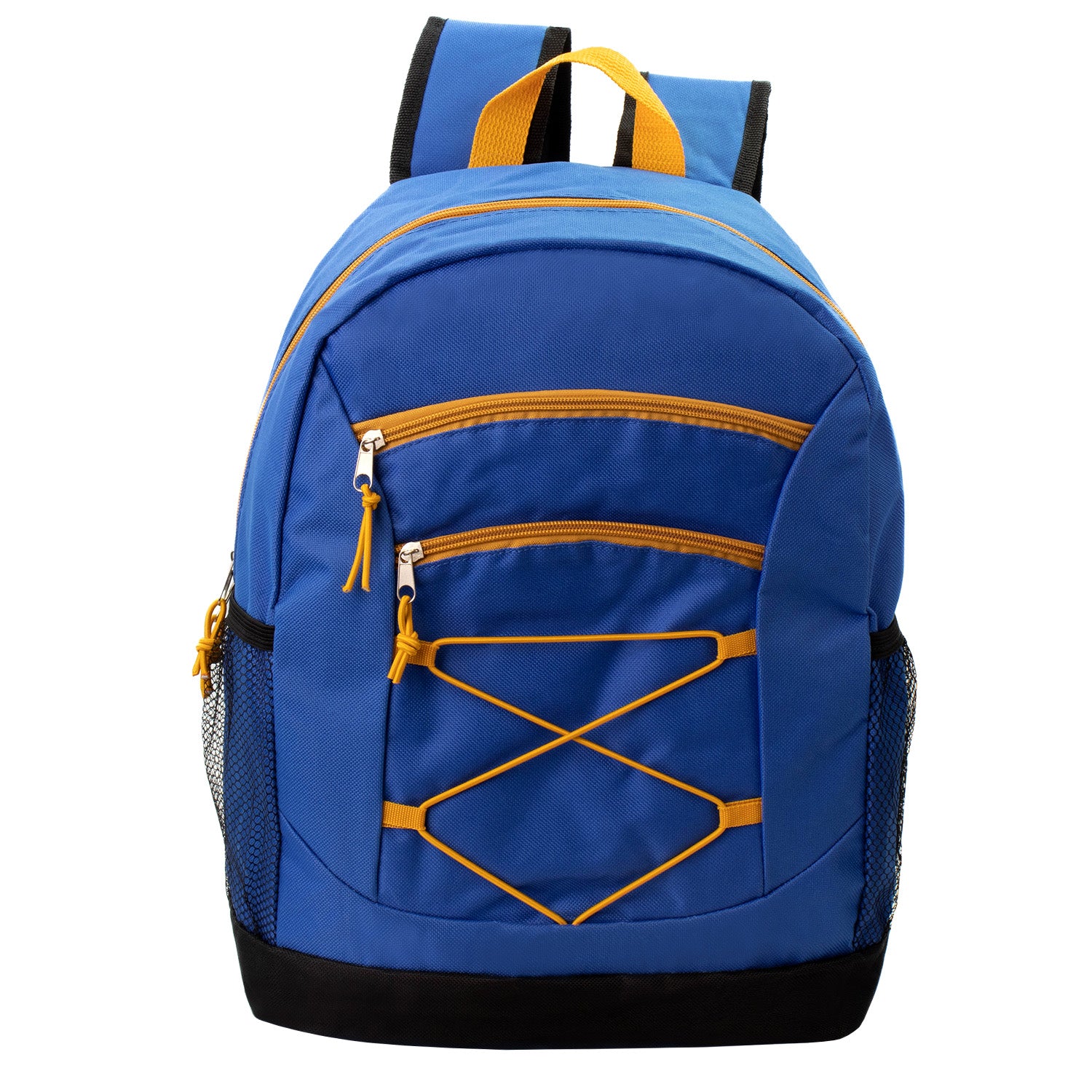 17" Bungee Wholesale Backpack in Assorted Colors - Bulk Case of 24
