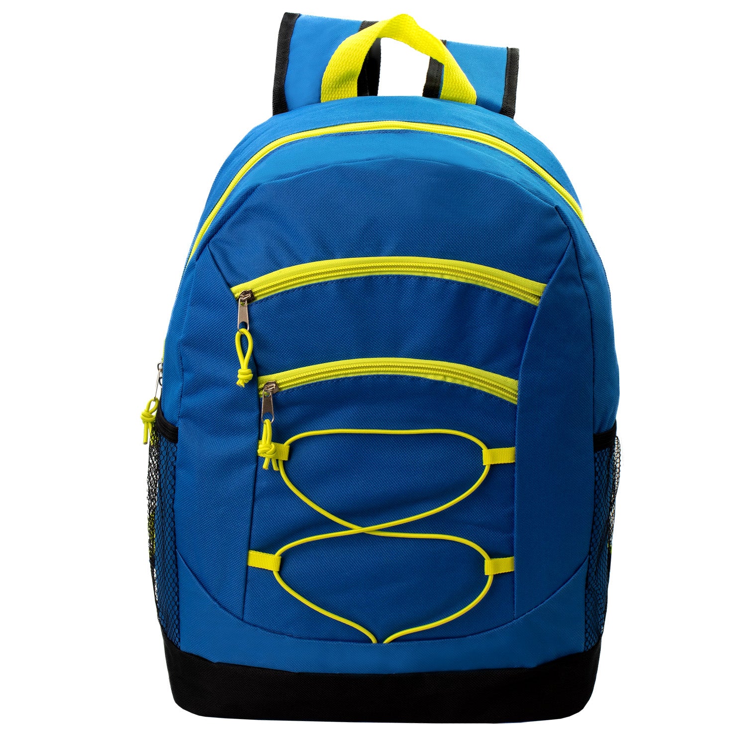 17" Bungee Wholesale Backpack in Assorted Colors - Bulk Case of 24