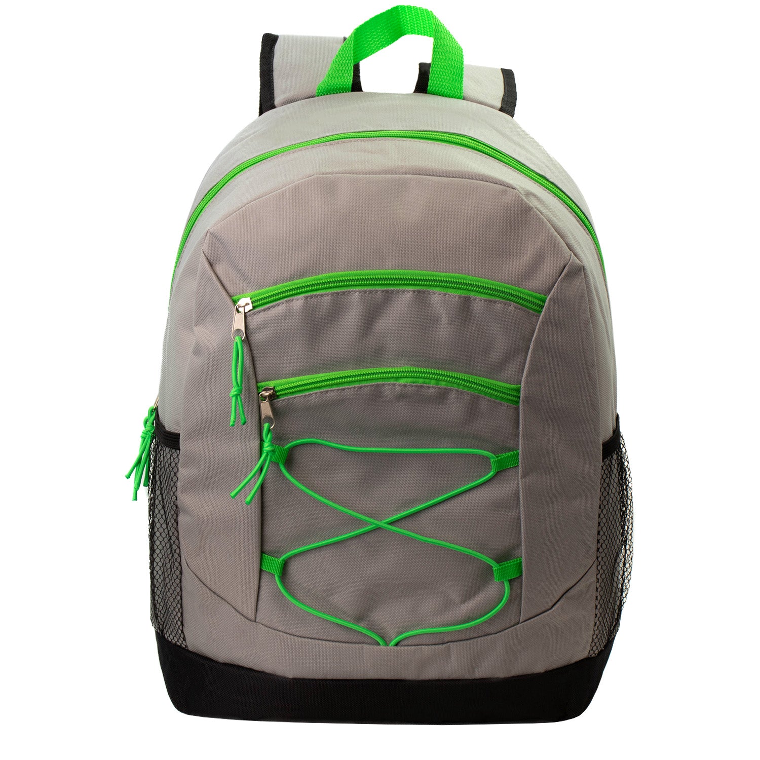 17" Bungee Wholesale Backpack in Assorted Colors - Bulk Case of 24