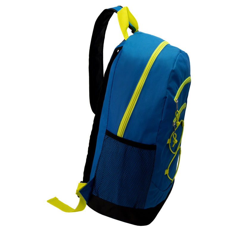 17" Bungee Wholesale Backpack in Assorted Colors - Bulk Case of 24