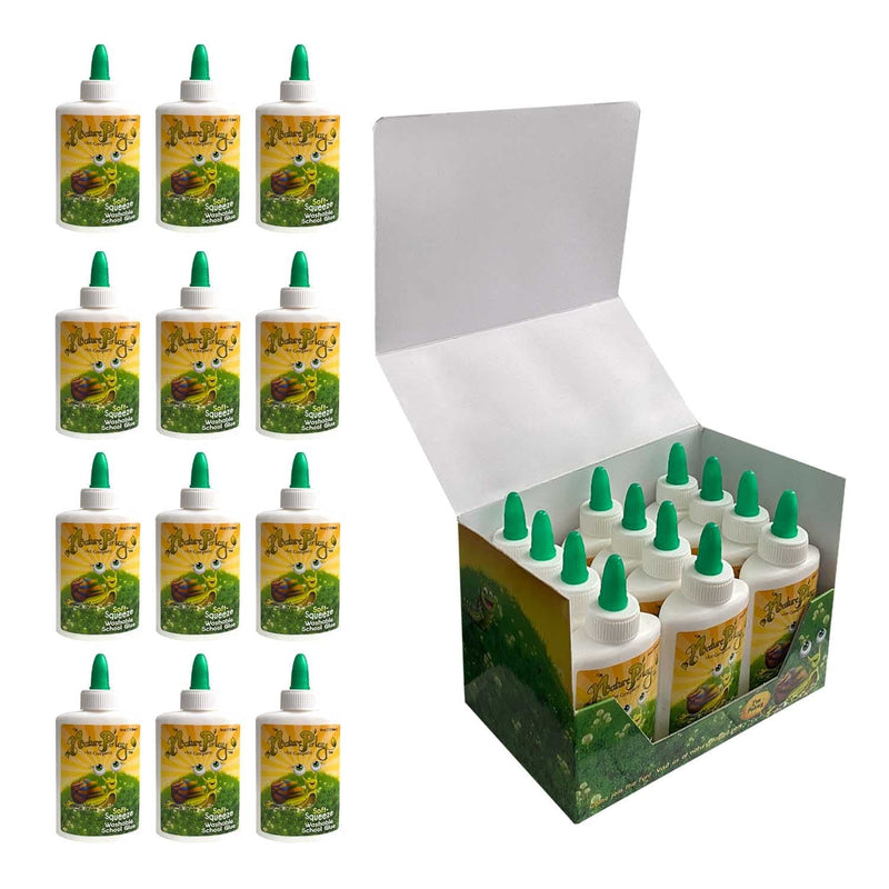 12 Pack of 4 oz. Washable School Glue - Bulk School Supplies Wholesale Case of 144 Bottles