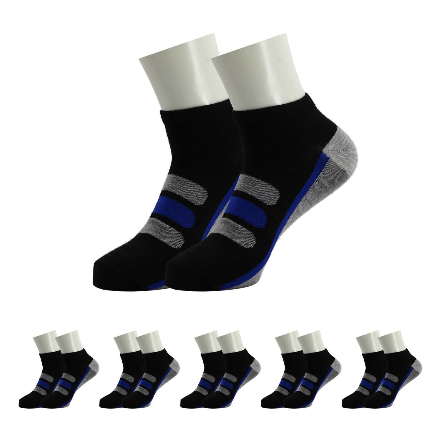 Men's Low Cut Wholesale Sock, Size 10-13 in Assorted Designs - Bulk Case of 144 Pairs