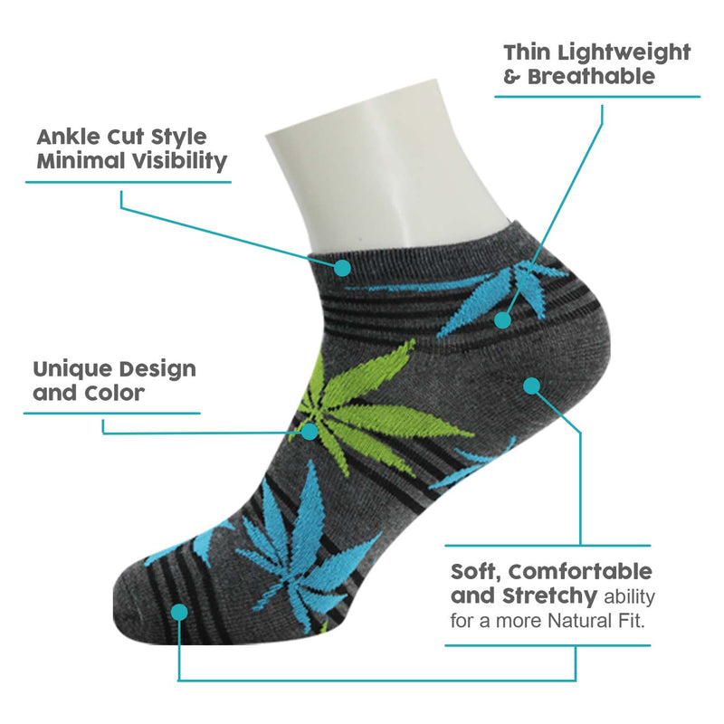 Men's Low Cut Wholesale Sock, Size 9-11 in Assorted Designs - Bulk Case of 144 Pairs
