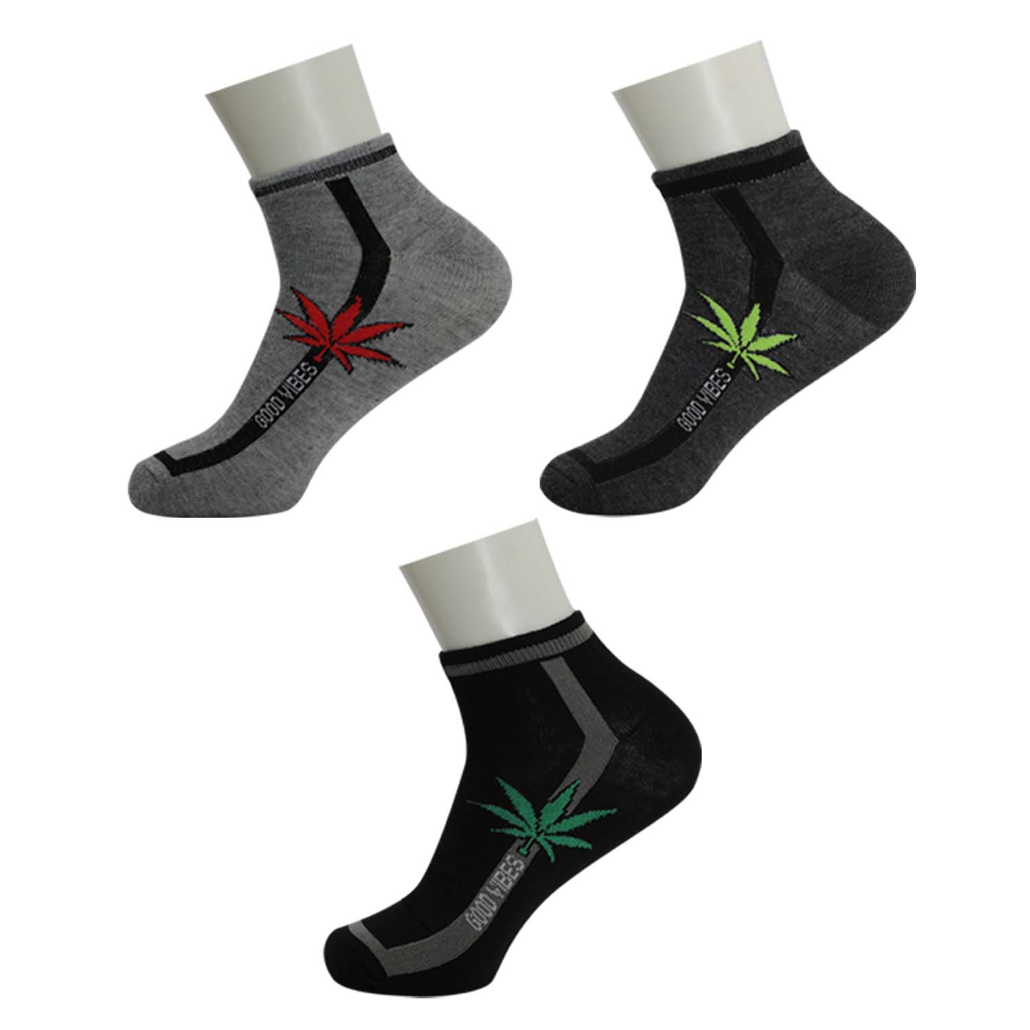 Men's Low Cut Wholesale Sock, Size 10-13 in Assorted Designs - Bulk Case of 144 Pairs