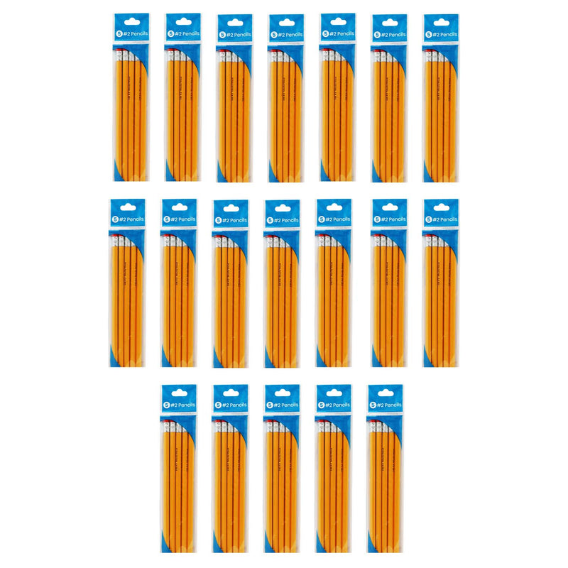 5 Pack of Unsharpened Wood Pencils - Bulk School Supplies Wholesale Case of 96 Pack of 5 Pencils Each