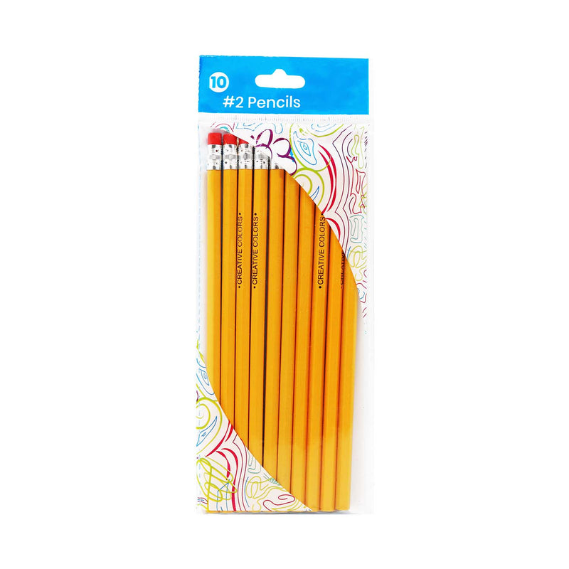 10 Pack of Unsharpened No.2 Pencils - Bulk School Supplies Wholesale Case of 96, 10 Packs of Pencils