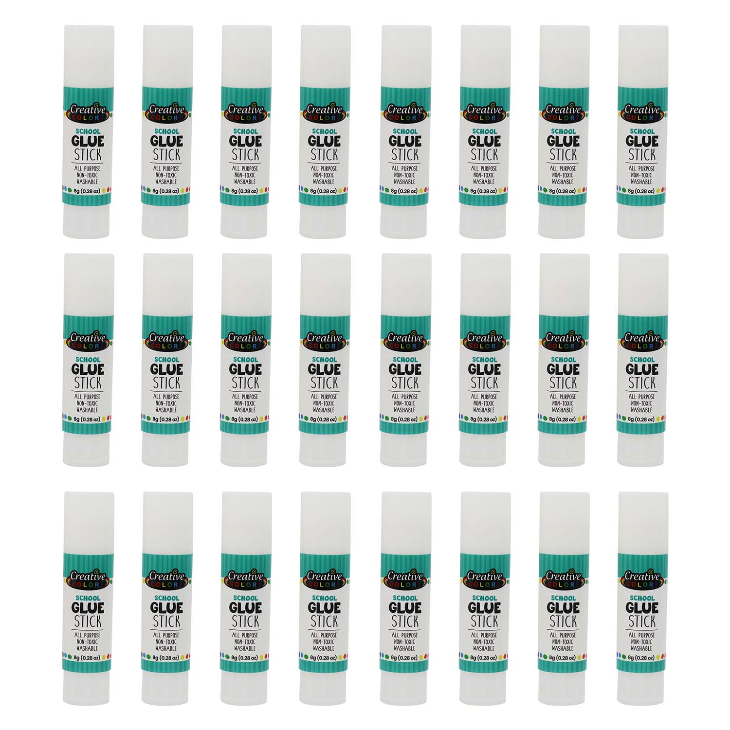 24 Pack of Glue Sticks - Bulk School Supplies Wholesale Case of 288 Glue Sticks