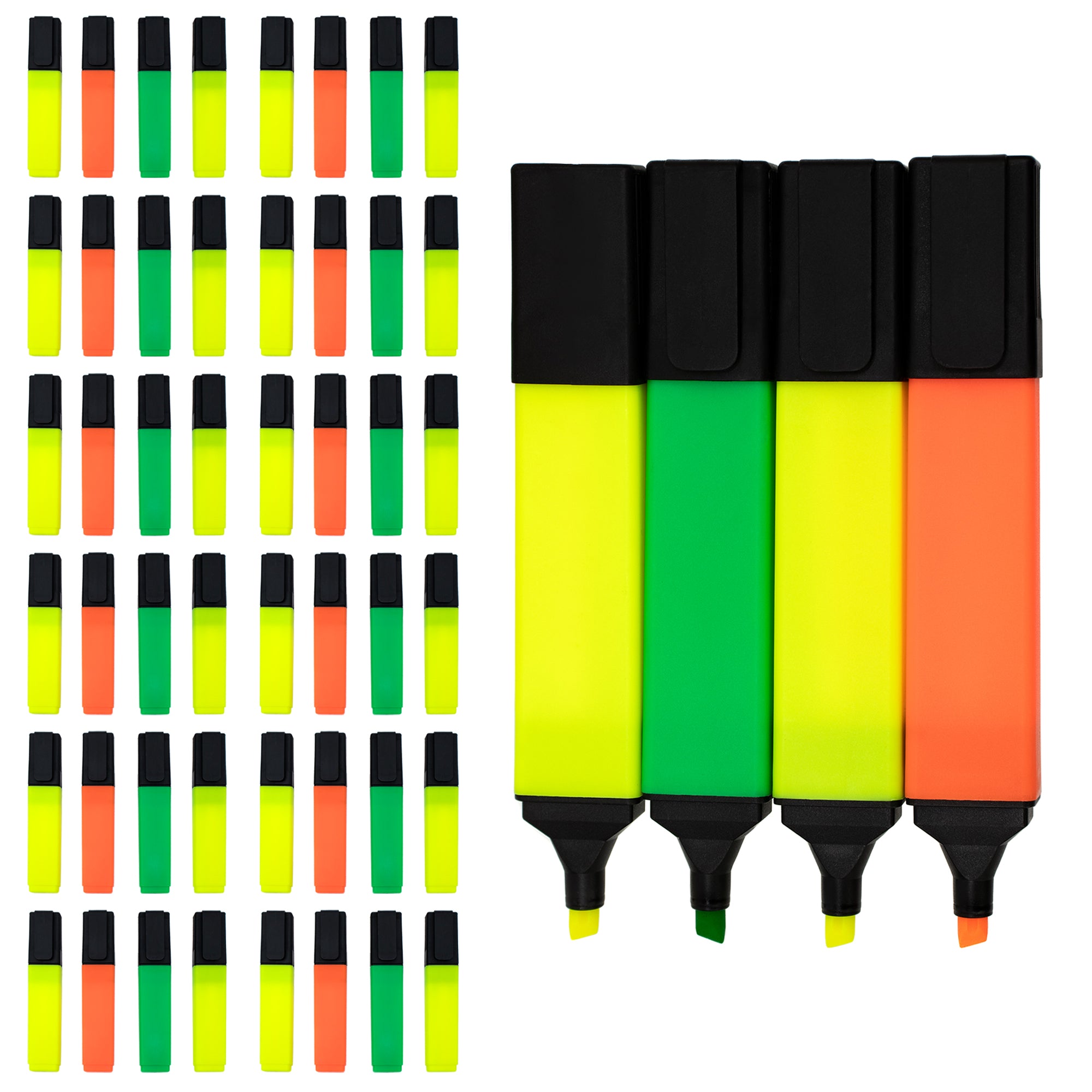 96 Bulk PVC Zipper pencil pouch, assorted neon colors - at 