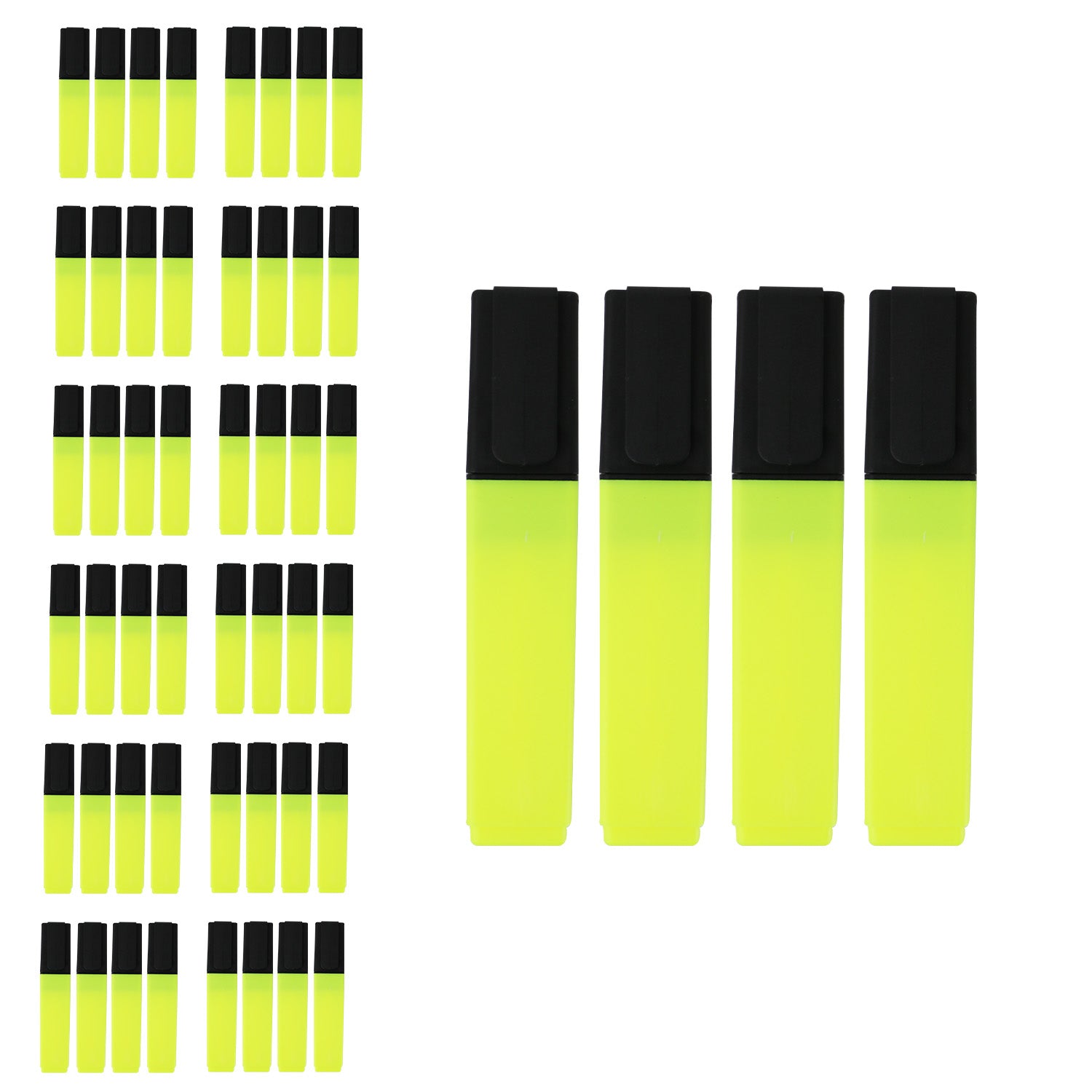 4 Pack of Yellow Highlighters - Bulk School Supplies Wholesale Case of 48 Packs of Highlighters