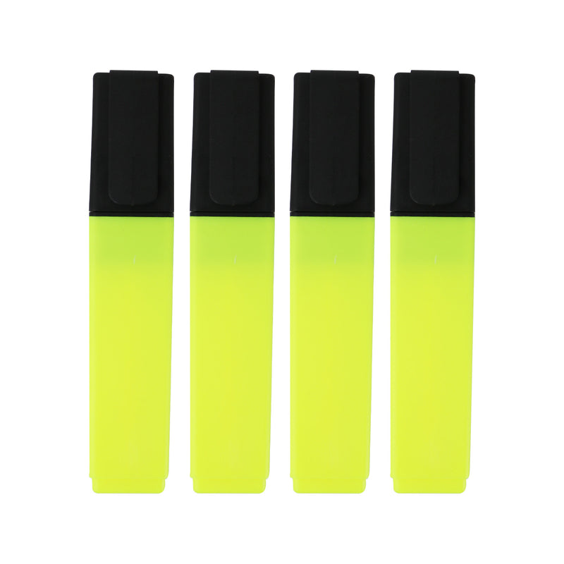 4 Pack of Yellow Highlighters - Bulk School Supplies Wholesale Case of 96 Packs of Highlighters