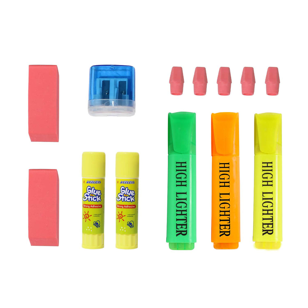 50 Piece Wholesale Premium School Supply Kits Bulk Case of 24 Kits