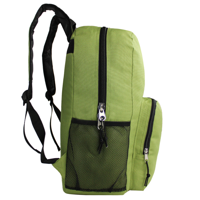 18" Deluxe Wholesale Backpack in Assorted Colors - Bulk Case of 24