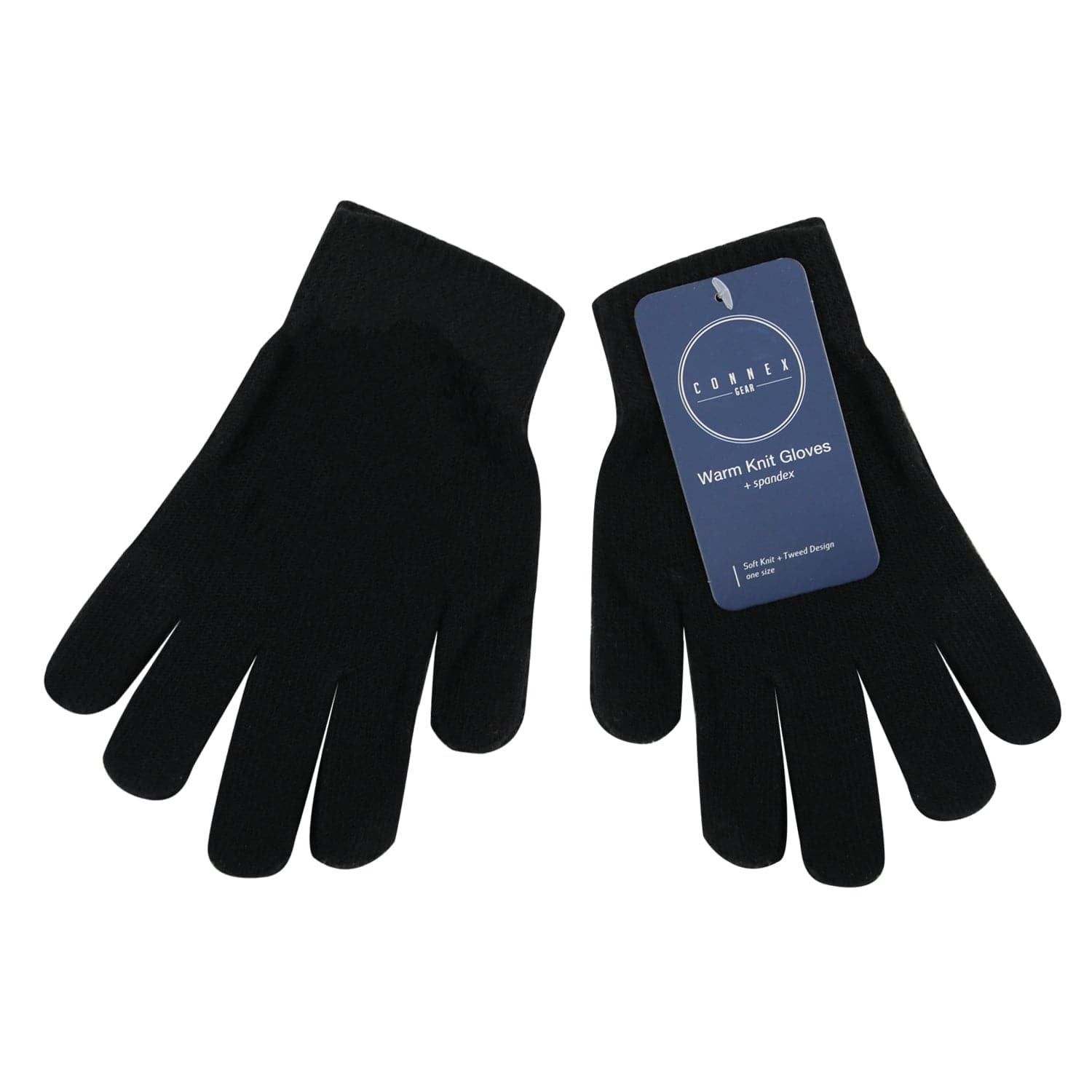 Wholesale Unisex Winter Black Knit Gloves- Wholesale Case of 96 Glove Pairs
