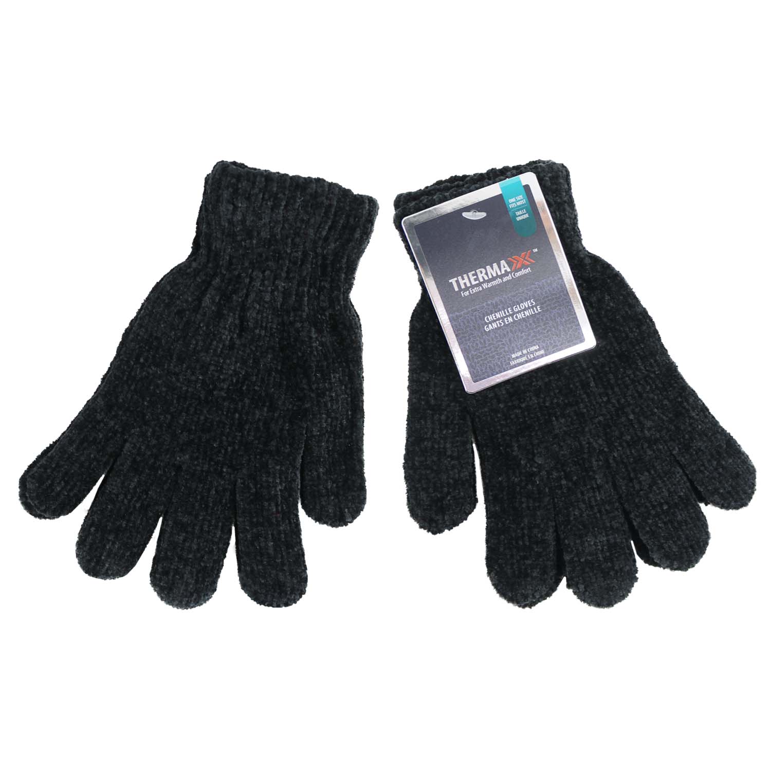 Unisex Wholesale Chenille Gloves in 7 Assorted Colors - Bulk Case of 96 Pairs