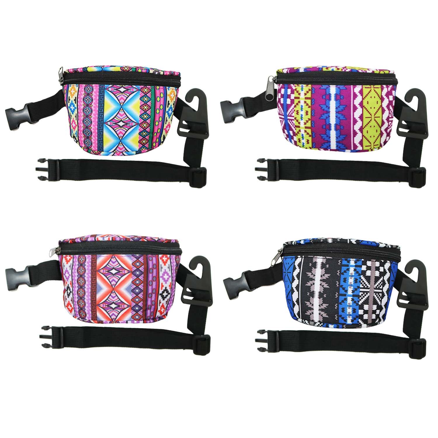 Kids Camouflage Wholesale Fanny Pack in 4 Assorted Designs - Bulk Case of 24